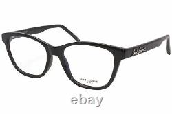 Saint Laurent SL338 001 Eyeglasses Women's Black/Silver Optical Frame 53mm