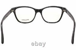 Saint Laurent SL338 001 Eyeglasses Women's Black/Silver Optical Frame 53mm