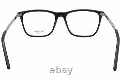 Saint Laurent SL345 001 Eyeglasses Silver/Black Full Rim Optical Frame 55mm
