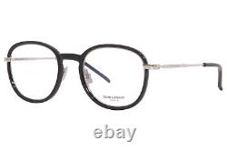 Saint Laurent SL436-OPT 001 Eyeglasses Frame Women's Black/Silver Full Rim 49mm