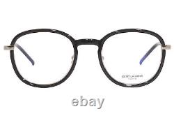 Saint Laurent SL436-OPT 001 Eyeglasses Frame Women's Black/Silver Full Rim 49mm