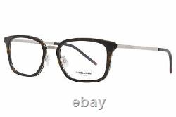 Saint Laurent SL452/F 002 Eyeglasses Frame Men's Black/Silver Full Rim 54mm