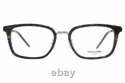Saint Laurent SL452/F 002 Eyeglasses Frame Men's Black/Silver Full Rim 54mm