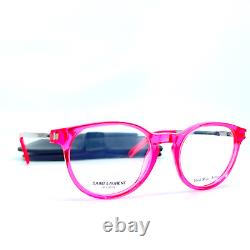 Saint Laurent eyeglasses SL 25 pink Silver Round Plastic Metal Frames