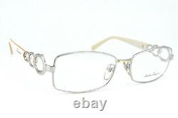 Salvatore Ferragamo Eyeglasses Frame 1799-B 534 Silver Women New 5216 130#3615