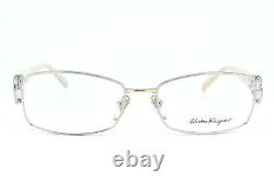 Salvatore Ferragamo Eyeglasses Frame 1799-B 534 Silver Women New 5216 130#3615