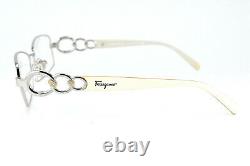 Salvatore Ferragamo Eyeglasses Frame 1799-B 534 Silver Women New 5216 130#3615