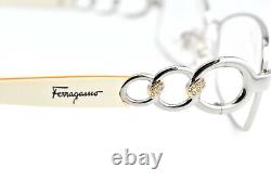 Salvatore Ferragamo Eyeglasses Frame 1799-B 534 Silver Women New 5216 130#3615