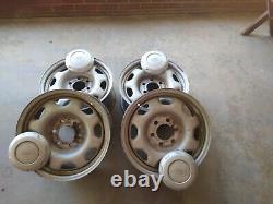 Set of 4 Ford F150 Pickup Rim, wheel OEM steel rim with plastic center cap