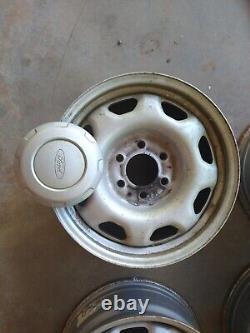 Set of 4 Ford F150 Pickup Rim, wheel OEM steel rim with plastic center cap