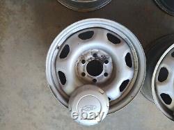 Set of 4 Ford F150 Pickup Rim, wheel OEM steel rim with plastic center cap