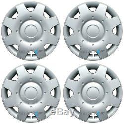 Set of 4 NEW 16 8 Spoke Silver Hubcaps Rim Wheel Covers for 1998-2009 VW BEETLE