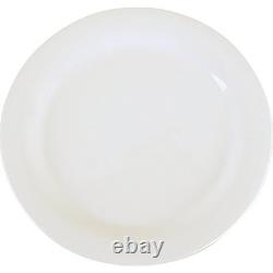 Sierrus reusable plastic plate with rim for buffets, restaurants, and
