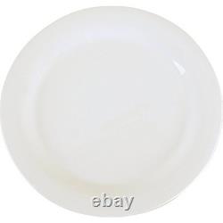 Sierrus reusable plastic plate with rim for buffets, restaurants, and