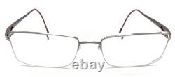 Silhouette 7549 60 6055 Red Silver Half Rim Eyeglasses Frames 55-17 140 Austria