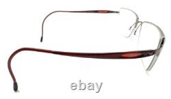 Silhouette 7549 60 6055 Red Silver Half Rim Eyeglasses Frames 55-17 140 Austria