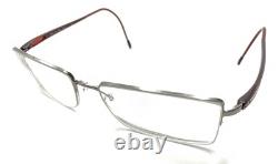 Silhouette 7549 60 6055 Red Silver Half Rim Eyeglasses Frames 55-17 140 Austria
