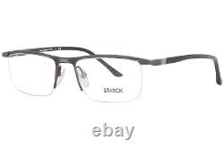 Starck SH2049 0001 Eyeglasses Frame Men's Antique Ruthenium/Black Semi Rim 54mm