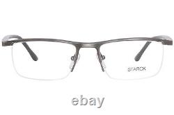 Starck SH2049 0001 Eyeglasses Frame Men's Antique Ruthenium/Black Semi Rim 54mm