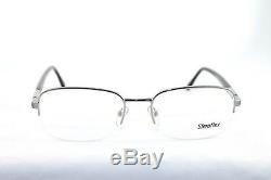 Steroflex Eyeglasses Silver Black Designer frame half rim Mod. 2264 Free Shipping