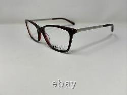 Superflex Eyeglasses Frames SC-493 3 53-17-145 Silver/Red Full Rim KE66