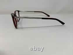 Superflex Eyeglasses Frames SC-493 3 53-17-145 Silver/Red Full Rim KE66