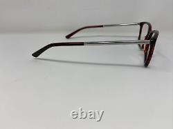 Superflex Eyeglasses Frames SC-493 3 53-17-145 Silver/Red Full Rim KE66
