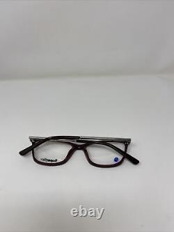 Superflex Eyeglasses Frames SC-493 3 53-17-145 Silver/Red Full Rim KE66