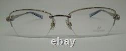 Swarovski Astral SW 5001 Silver 001 Semi Rim Metal Eyeglasses Frame 53-17-130
