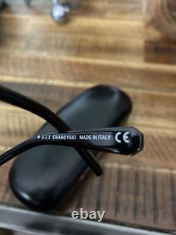 Swarovski Black Plastic Cat Eye Optical Eyeglasses Frame 54-13 Clara