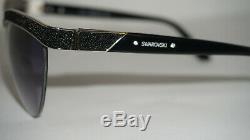 Swarovski New Sunglasses Half Rim Palladium Silver Grey SK0076/S 16B 60 15 135