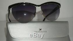 Swarovski New Sunglasses Half Rim Palladium Silver Grey SK0076/S 16B 60 15 135