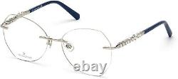 Swarovski SK 5345 016 Silver Metal Rimless Optical Eyeglasses Frame 54-15-140 RX