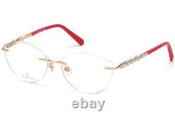 Swarovski SK 5346 028 Rose Gold Rimless Metal Optical Eyeglasses Frame 55-15-140