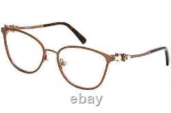 Swarovski SK 5368 049 Brown Cat Eye Metal Optical Eyeglasses Frame 53-17-145 RX