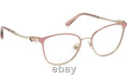 Swarovski SK 5368 074 Pink Cat Eye Metal Optical Eyeglasses Frame 53-17-145 RX