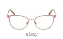 Swarovski SK 5368 074 Pink Cat Eye Metal Optical Eyeglasses Frame 53-17-145 RX
