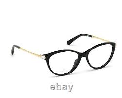 Swarovski SK5349 001 Black Gold Cat Eye Round Eyeglasses Frame 53-16-135 SW5349