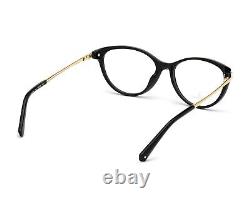 Swarovski SK5349 001 Black Gold Cat Eye Round Eyeglasses Frame 53-16-135 SW5349