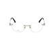 Swarovski Sk5399 016 Shiny Silver Metal Rimless Eyeglasses Frame 53-15-140 Rx