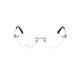 Swarovski Sk5399 016 Shiny Silver Metal Rimless Eyeglasses Frame 53-15-140 Rx