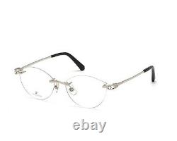 Swarovski SK5399 016 Shiny Silver Metal Rimless Eyeglasses Frame 53-15-140 RX