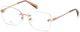 Swarovski Sk5399 028 Rose Gold Metal Rimless Optical Eyeglasses Frame 53-15-140