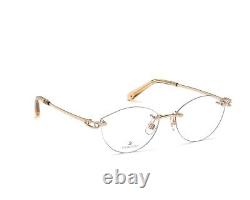Swarovski SK5399 032 Shiny Gold Metal Rimless Optical Eyeglasses Frame 53-15-140
