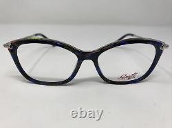 Swift Vision Eyeglasses Frames CLASSY C1 Silver Blue 54-15-140 Full Rim TY03