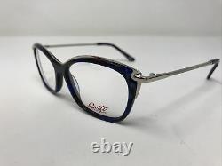 Swift Vision Eyeglasses Frames CLASSY C1 Silver Blue 54-15-140 Full Rim TY03