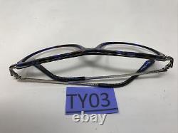 Swift Vision Eyeglasses Frames CLASSY C1 Silver Blue 54-15-140 Full Rim TY03