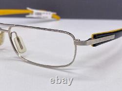 TAG Heuer Eyeglasses Frames men Silver Black Yellow Rectangular Full Rim Th 8002