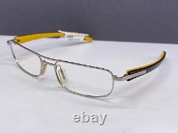 TAG Heuer Eyeglasses Frames men Silver Black Yellow Rectangular Full Rim Th 8002