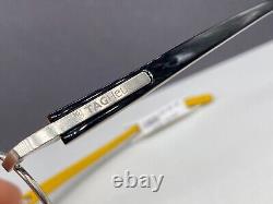 TAG Heuer Eyeglasses Frames men Silver Black Yellow Rectangular Full Rim Th 8002